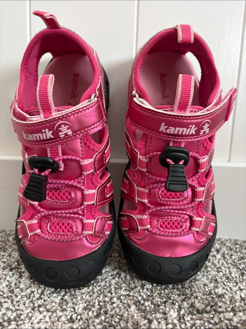 Kamik Kids Hot Pink Closed-Toe Adventure Sandals